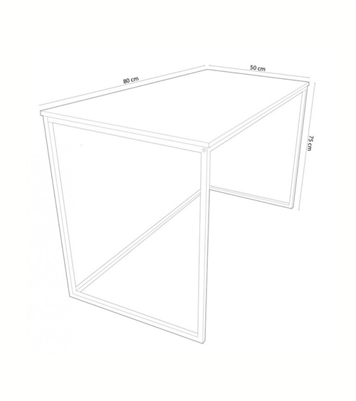 Escritorio Industrial de Madera y Metal Mia Oak de 80 cm