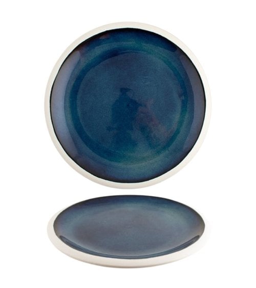 Bajo Plato Azure de Porcelana