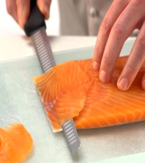 Cuchillo para Salmón Fibrox de Acero Inox