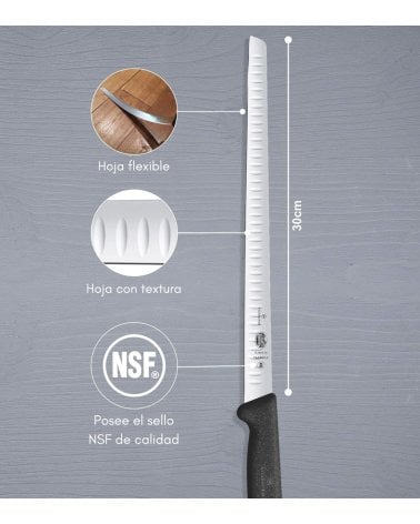 Cuchillo para Salmón Fibrox de Acero Inox