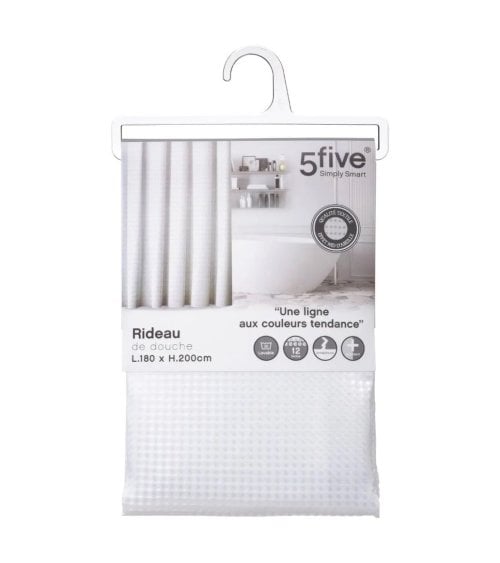 Cortina de Ducha Estilo Panal de Abeja