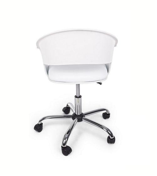 Silla de Escritorio Giratoria de Plástico Blanco Wells