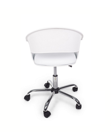 Silla de Escritorio Giratoria de Plástico Blanco Wells