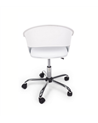 Silla de Escritorio Giratoria de Plástico Blanco Wells