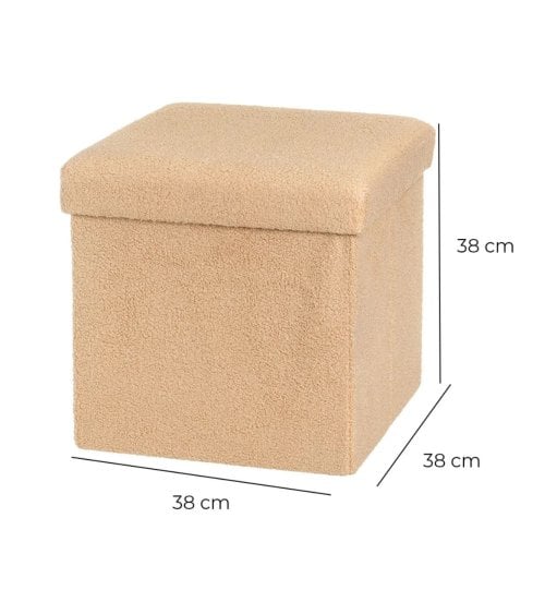 Puff Plegable Boucle de Borreguillo