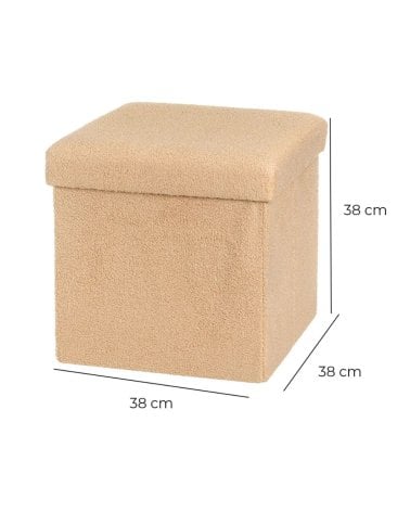 Puff Plegable Boucle de Borreguillo