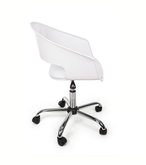 Silla de Escritorio Giratoria de Plástico Blanco Wells