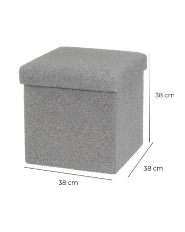 Puff Plegable Boucle de Borreguillo