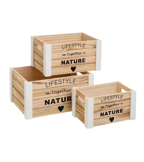 Caja con Asas de Madera de Paulonia