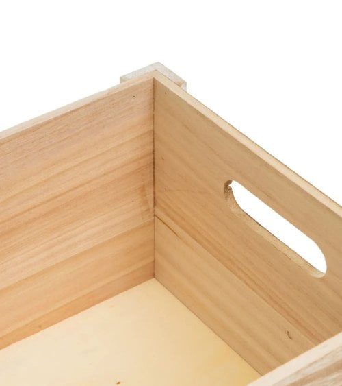 Caja con Asas de Madera de Paulonia