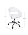 Silla de Escritorio Giratoria de Plástico Blanco Wells