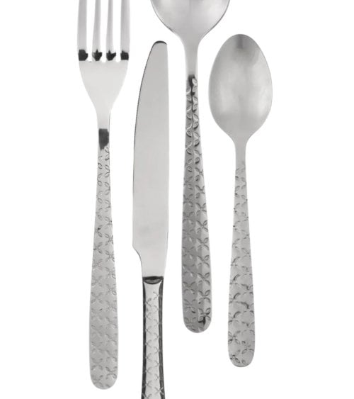 Set de 24 Cubiertos Flora de Acero Inox