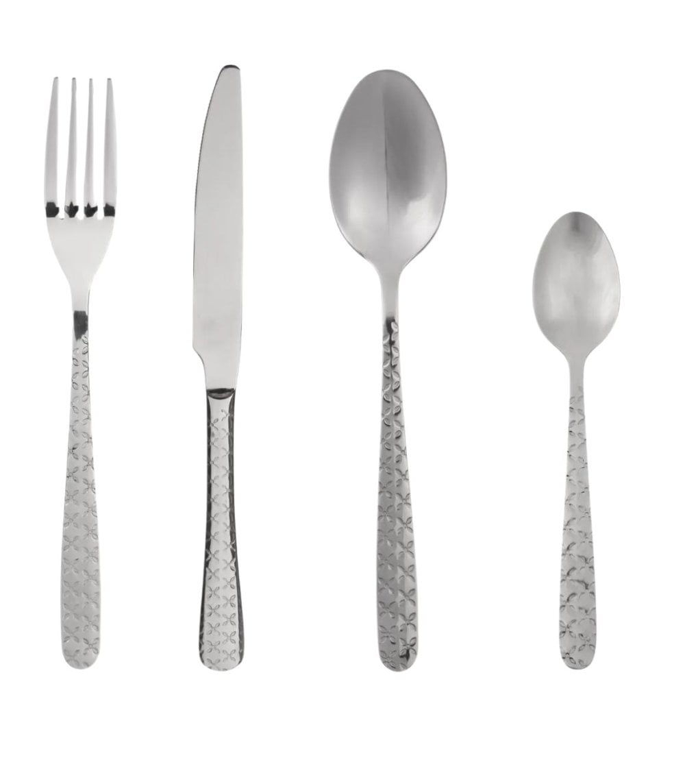 Set de 24 Cubiertos Flora de Acero Inox
