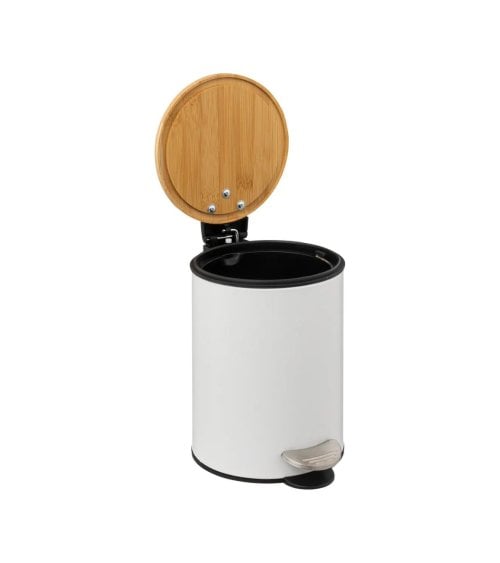 Cubo de Basura Colors con Tapa de Bambú