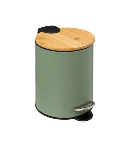 Cubo de Basura Colors con Tapa de Bambú