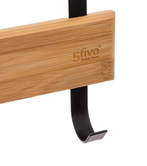 Toallero Natureo para Puerta de Metal y Bambú