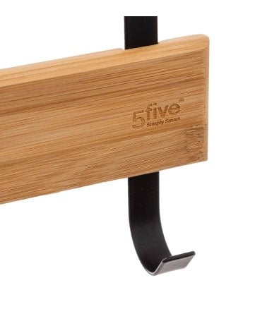 Toallero Natureo para Puerta de Metal y Bambú