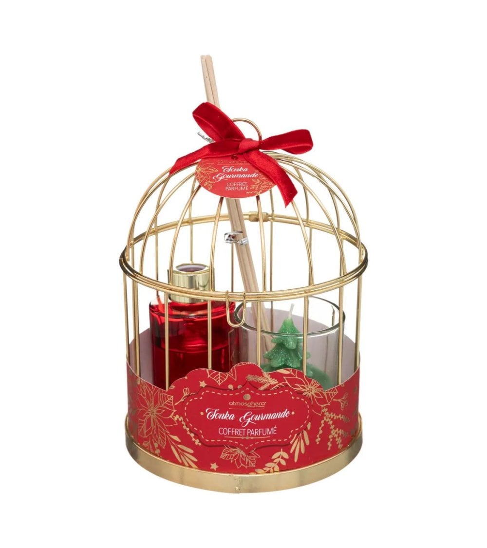 Set de Fragancias Navideñas Lola en Jaula Decorativa