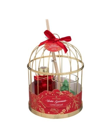 Set de Fragancias Navideñas Lola en Jaula Decorativa