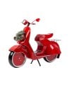 Moto Roja Brillante para Decoración Navideña