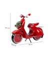 Moto Roja Brillante para Decoración Navideña