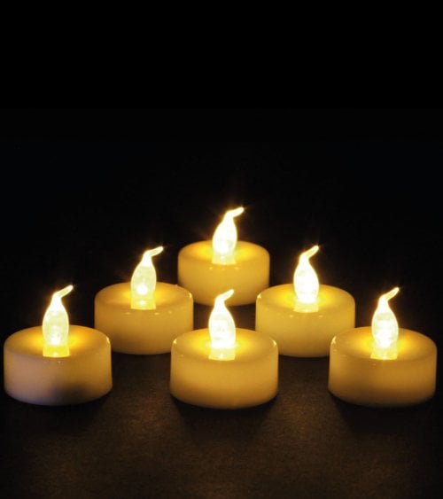 Set de 6 Velas LED para Decoración Navideña