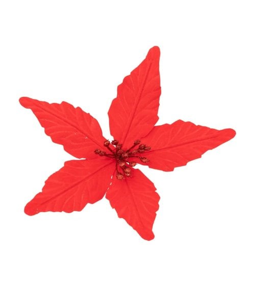 Flor Poinsettia para Sujetar para Árbol