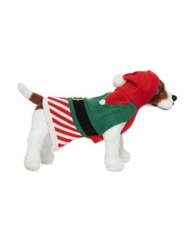 Traje para Perro de Elfo Navideño