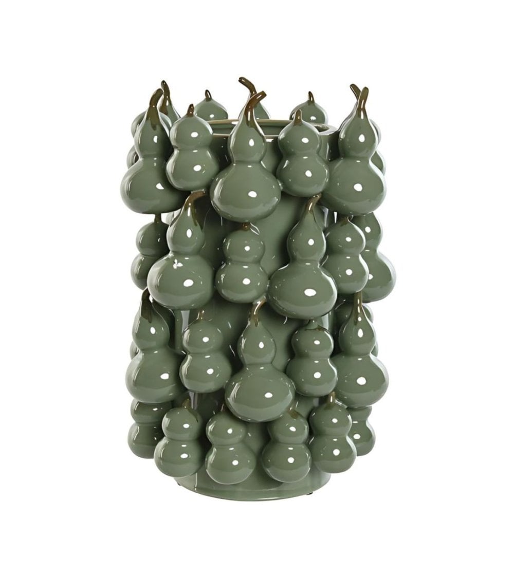 Jarrón Verde de Calabazas de Gres