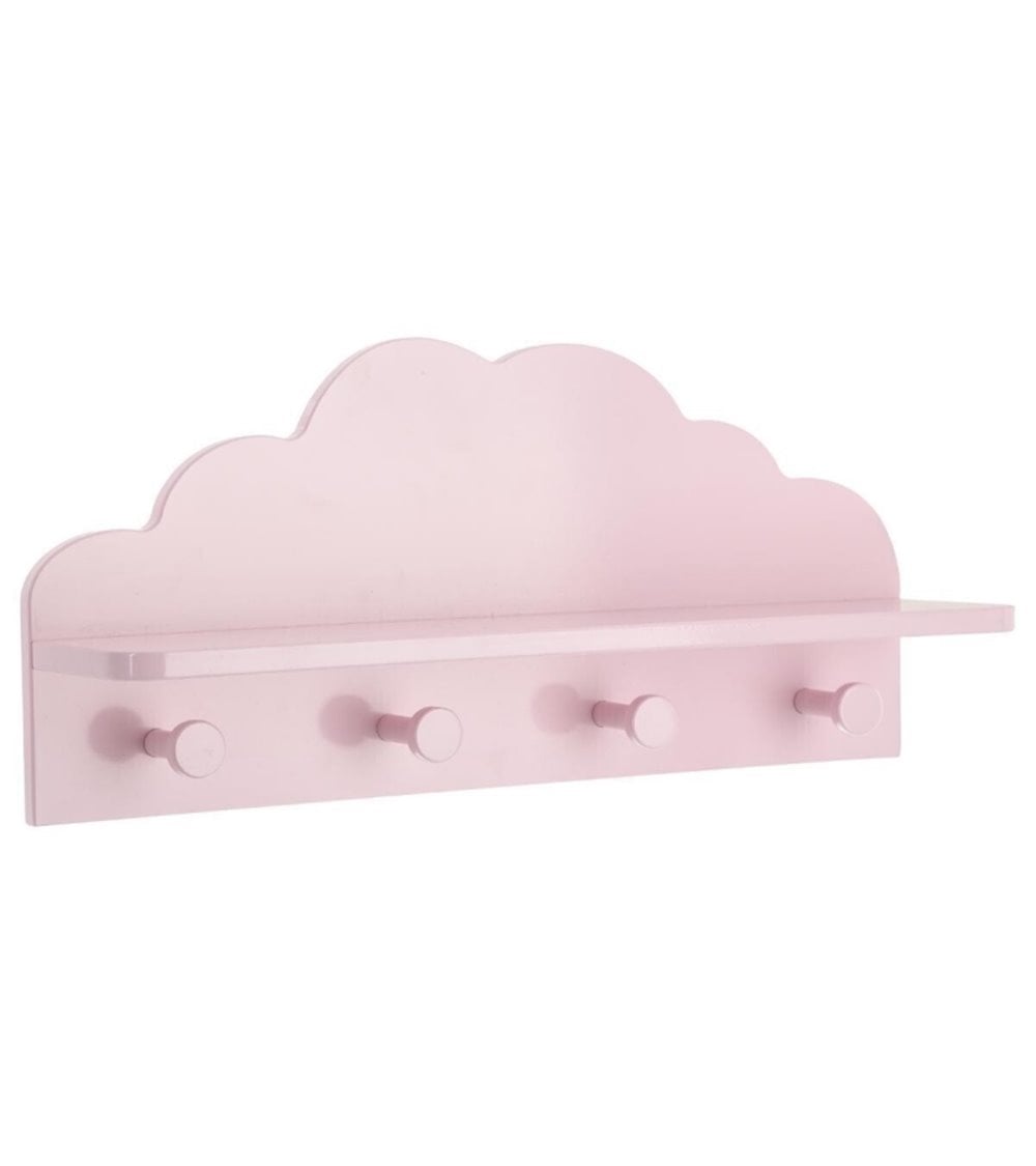 Perchero de Pared con Estante en Forma de Nube