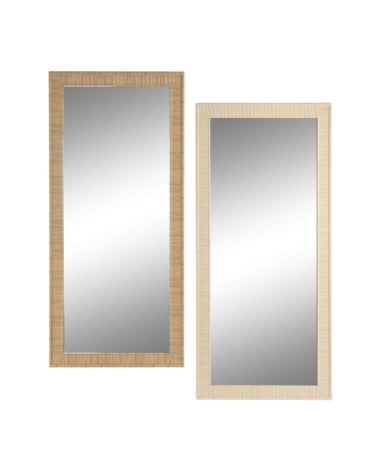 Espejo de Pared con Marco Estilo Madera Clara