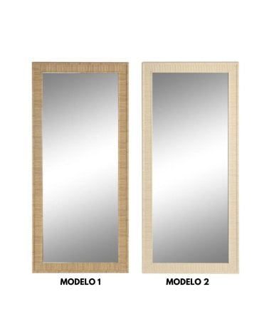 Espejo de Pared con Marco Estilo Madera Clara