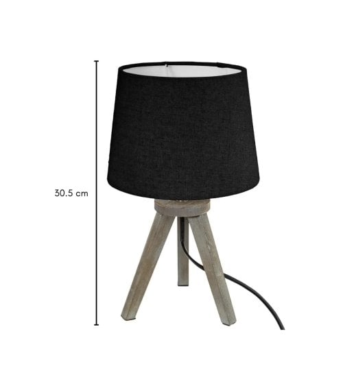 Lámpara de Mesa con Mini Tripode de Pino