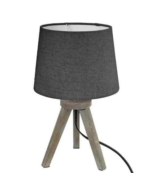 Lámpara de Mesa con Mini Tripode de Pino