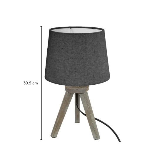 Lámpara de Mesa con Mini Tripode de Pino