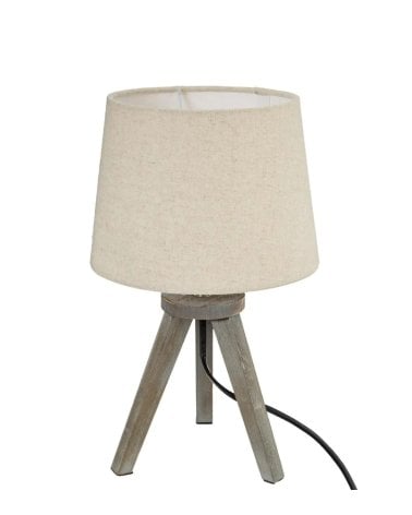 Lámpara de Mesa con Mini Tripode de Pino