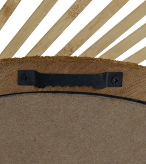 Espejo Cicular de Bambú para Decoración de Pared