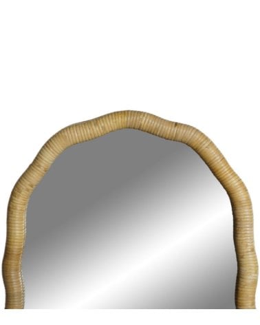 Espejo con Ondas de Bambú