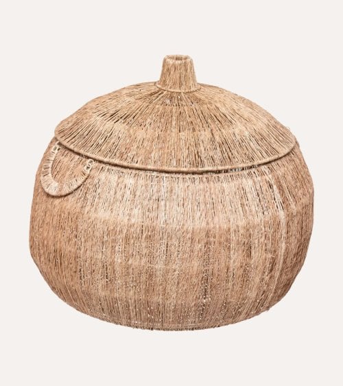 Cesta Balaya de Yute Natural con Tapa