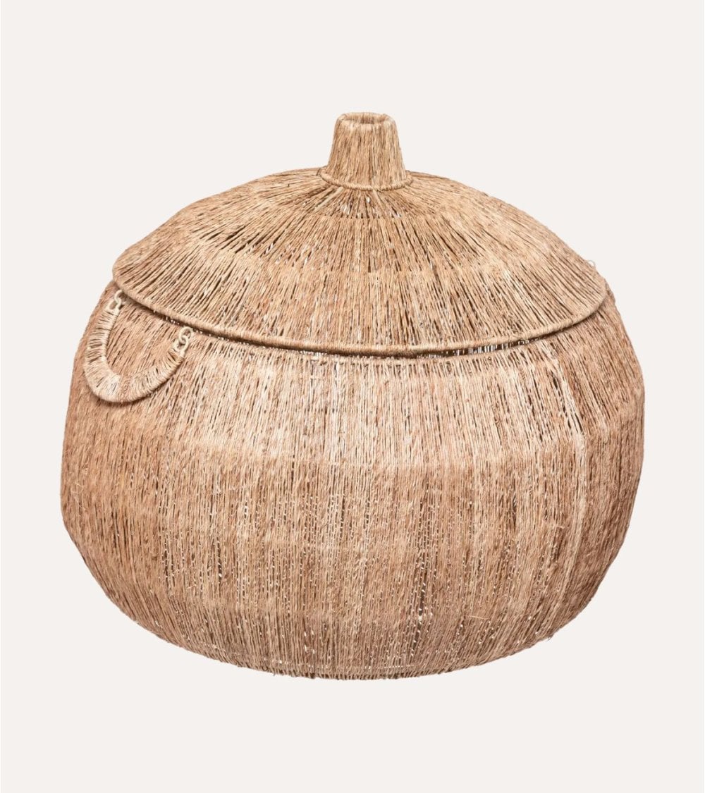 Cesta Balaya de Yute Natural con Tapa