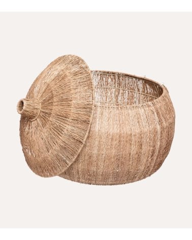 Cesta Balaya de Yute Natural con Tapa