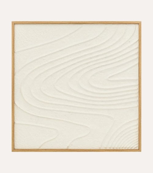 Cuadro Hateya con Arcilla Blanca en Relieve