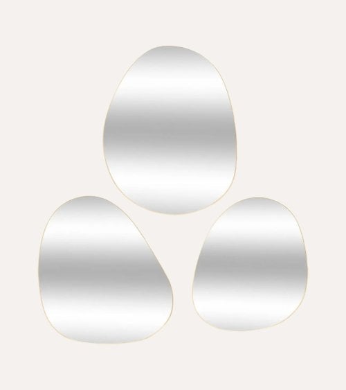 Set de 3 Espejos Abstractos para Pared