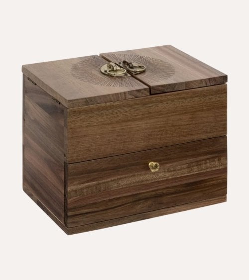 Joyero Jiling de Madera de Acacia