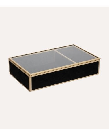 Joyero Penelope Negro con Tapa de Cristal