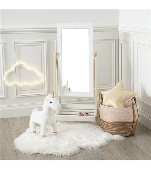 Espejo de Pie Infantil con Estante Bajo