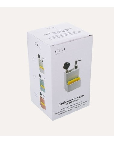 Estropajero con Dispensador de Cerámica