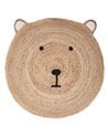 Alfombra Infantil de Yute Trenzado con Diseño de Oso