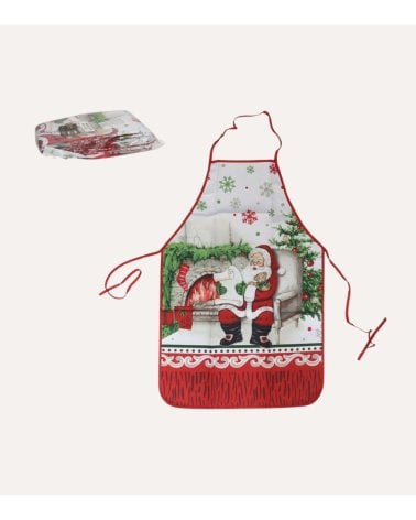 Delantal con Diseño de Papá Noel para Navidad