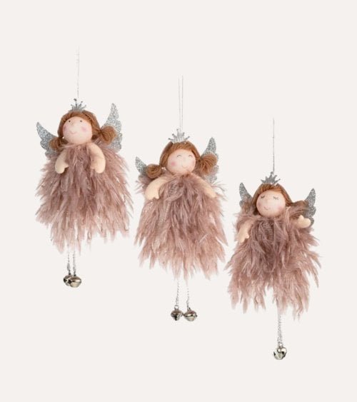 Colgantes de Ángeles con Corona para Árbol